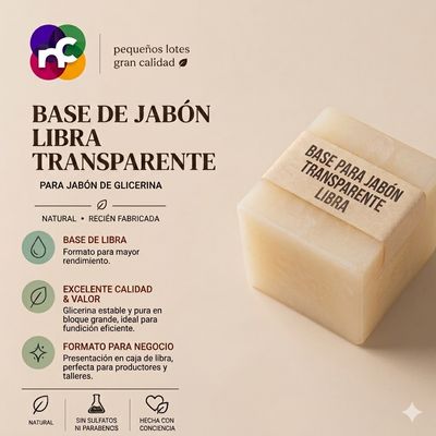 LIBRA de Base de Jabon de Glicerina TRANSPARENTE