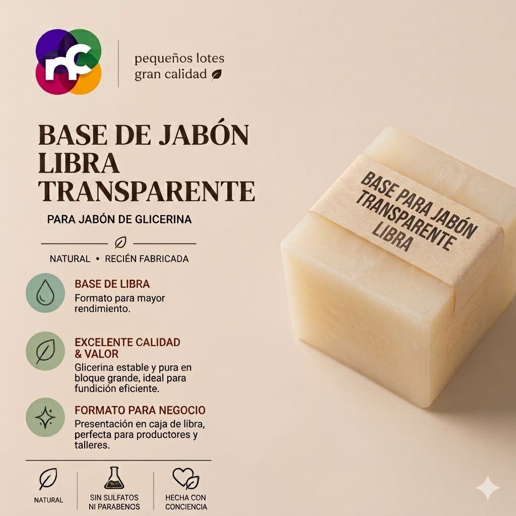 LIBRA de Base de Jabon de Glicerina TRANSPARENTE
