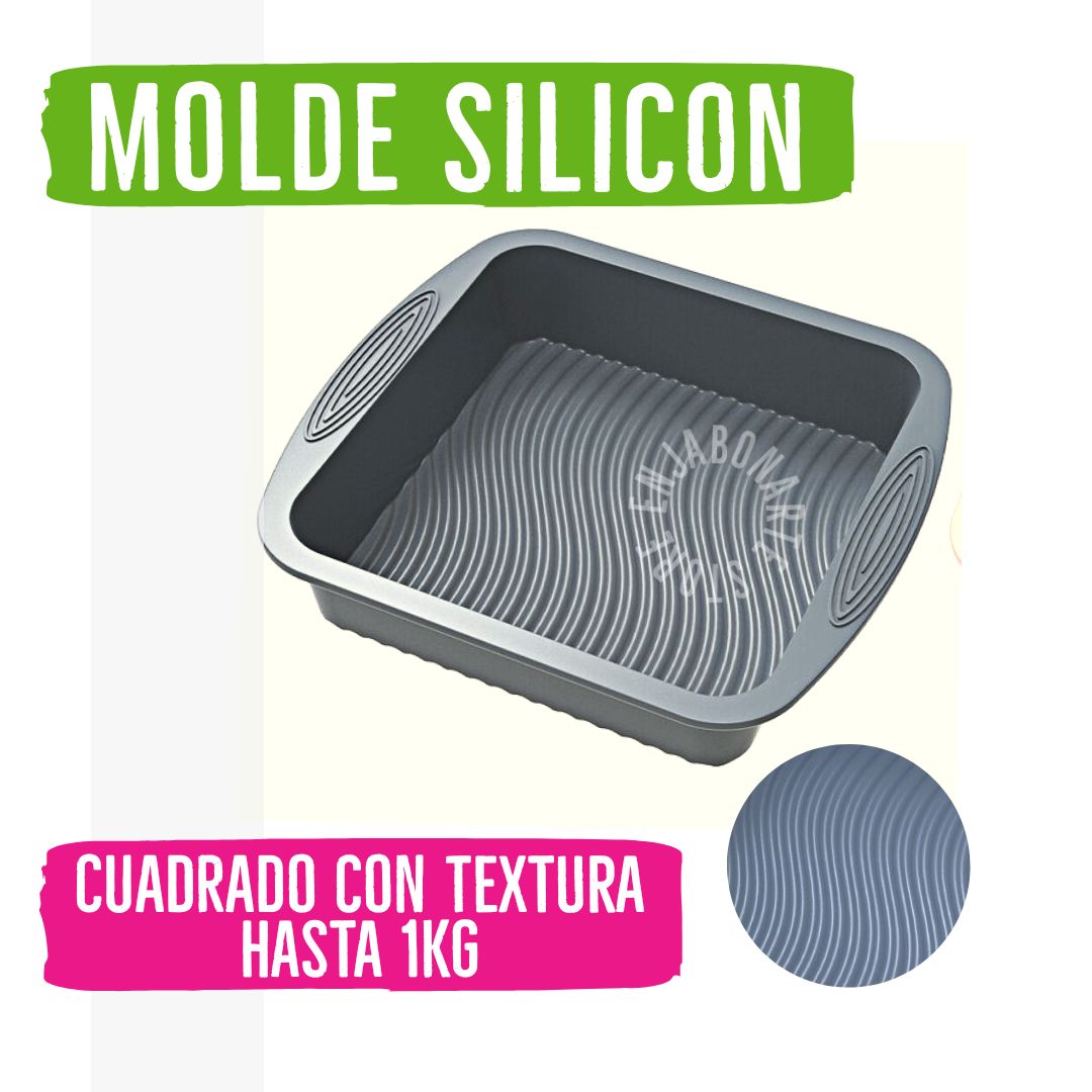 Molde Silicón - Cuadrado Líneas aprox 2lbs