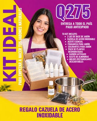 Kit EMPRENDEDOR - Jabones artesanales (incluye clase Grabada)