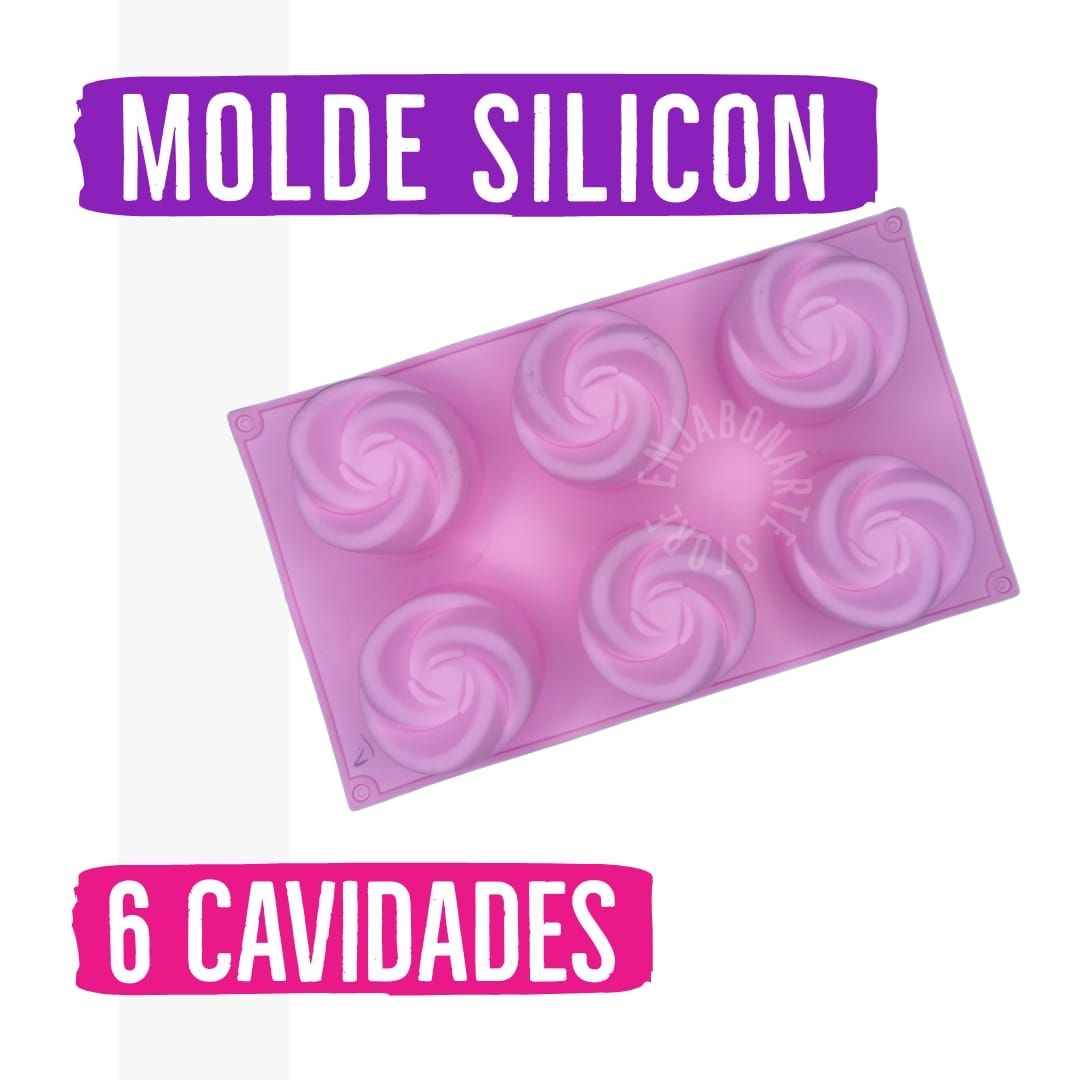Molde Silicón - Rosas 6 Cavidades 