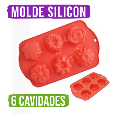 Molde Silicón - FLORES 6 cavidades