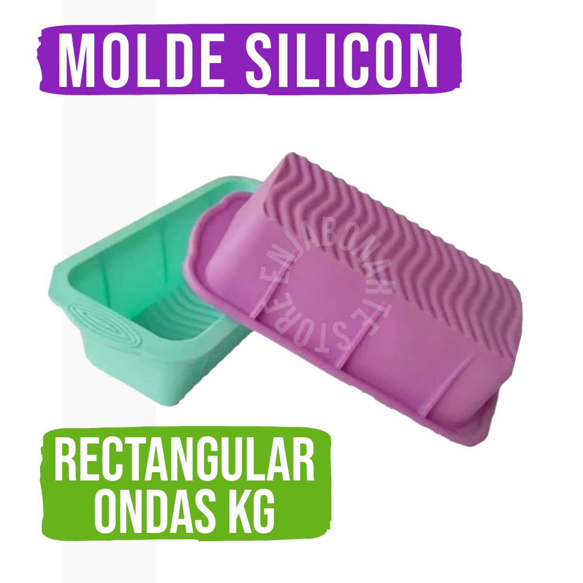 Molde Silicón - Rectangular con ondas kg