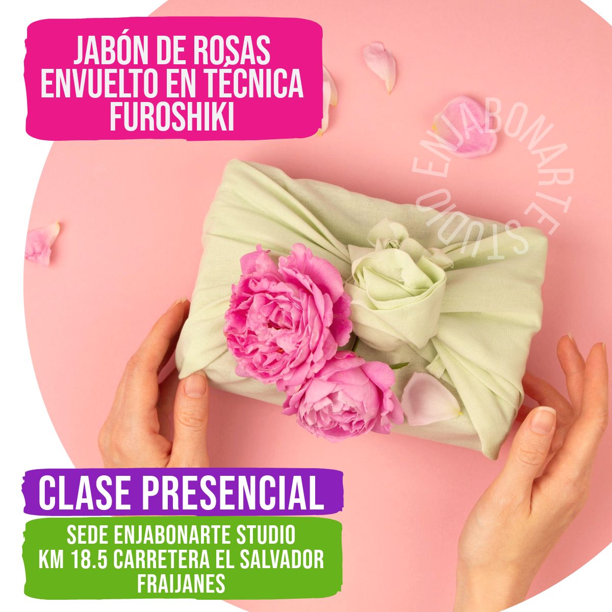 Clases PRESENCIAL - Jabon con Empaque Furoshiki