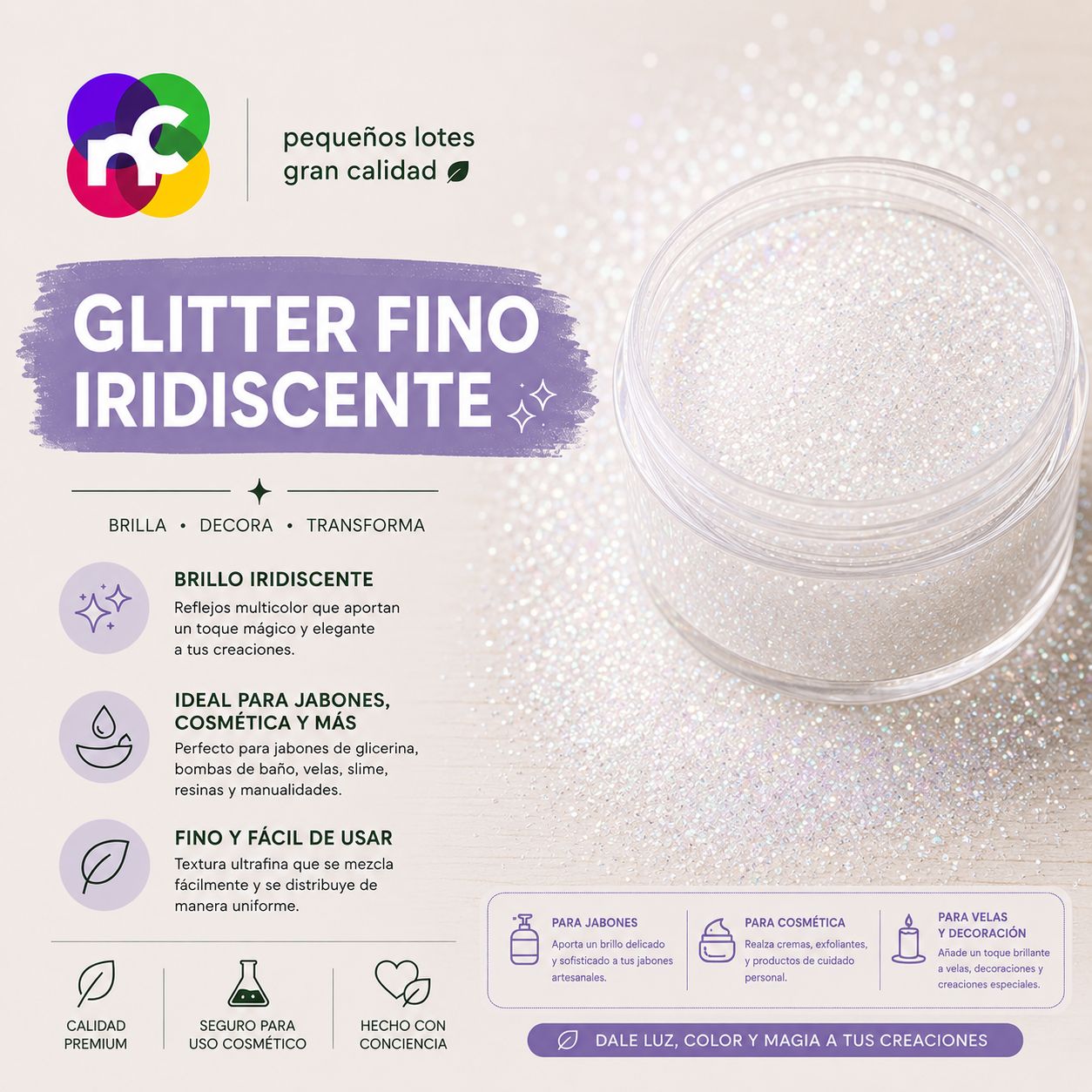 Glitter iridiscente - 15gr