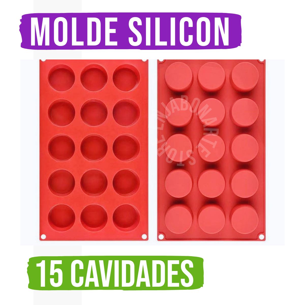 Molde Silicón - Circular 15 aprox 35g