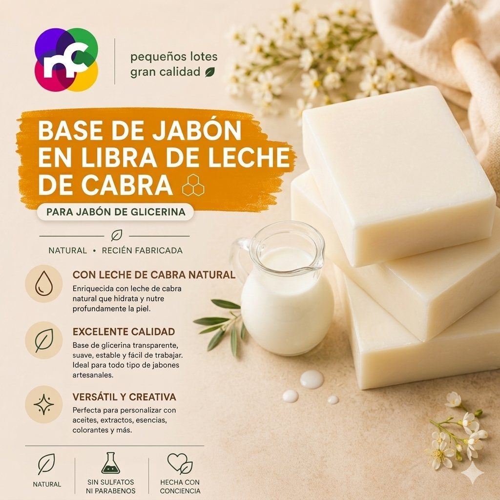 LIBRA de Base de Jabon de Glicerina LECHE DE CABRA