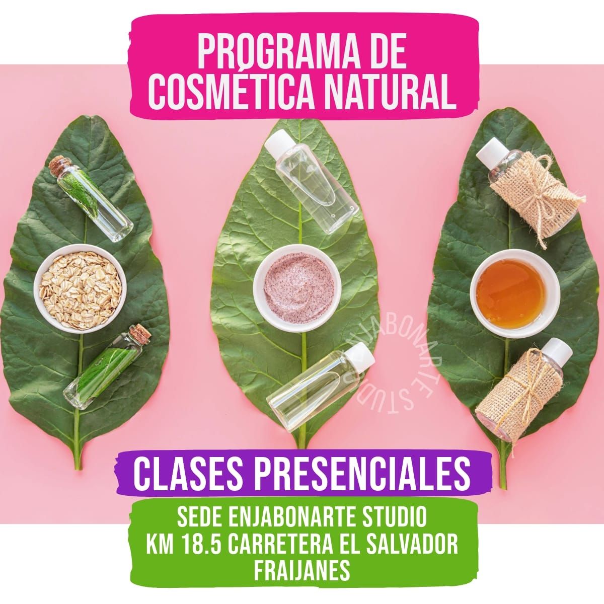 Programa PRESENCIAL (3 clases) - Cosmética Natural