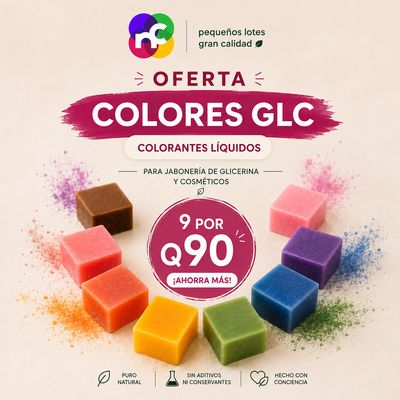 ¡Oferta! PACK Colorantes GLC 15ml - 9 unidades