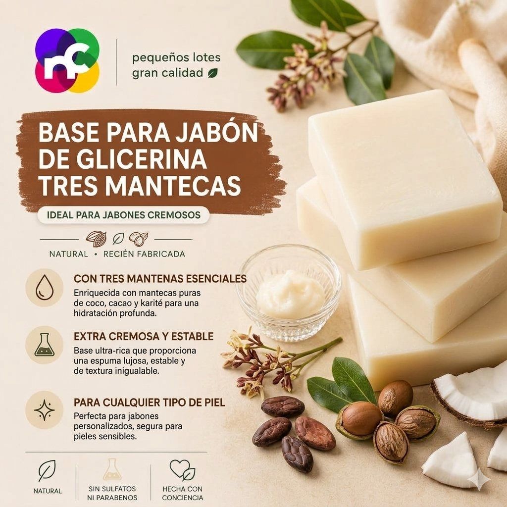 LIBRA de Base de Jabon de Glicerina 3 Mantecas