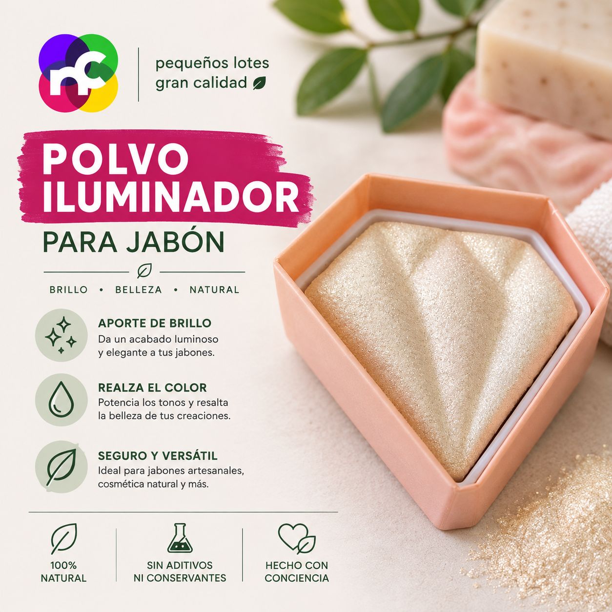 Polvo Iluminador para Jabón 