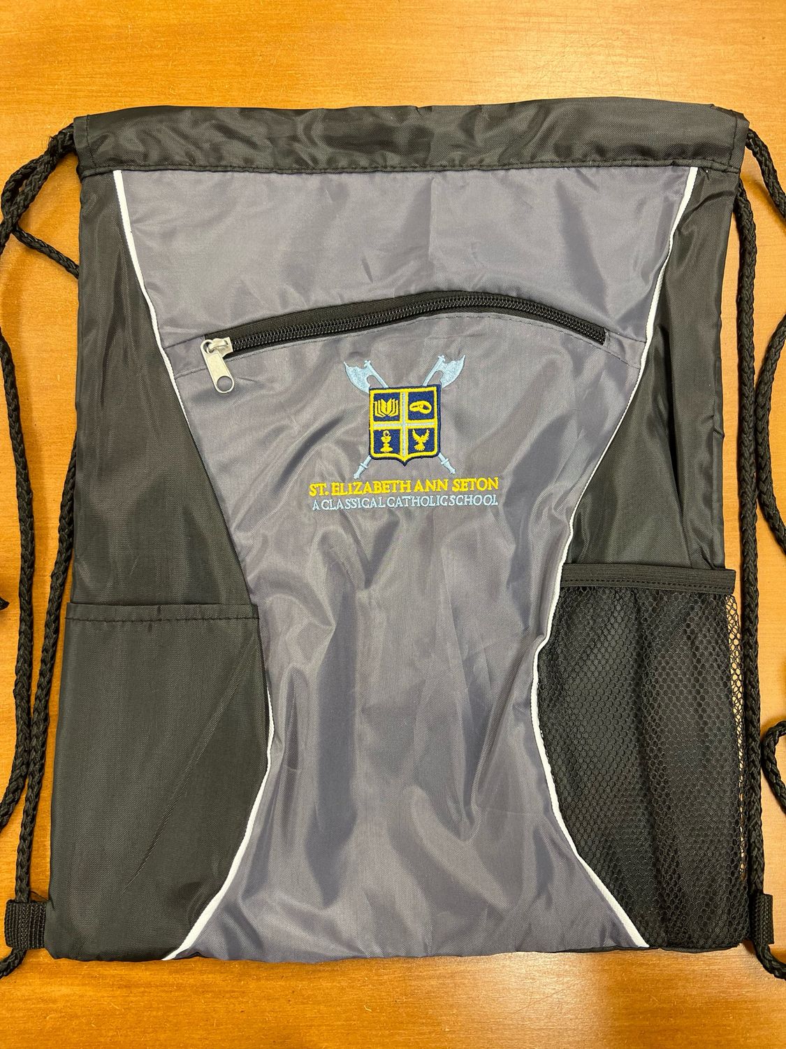 Gray String Back Pack