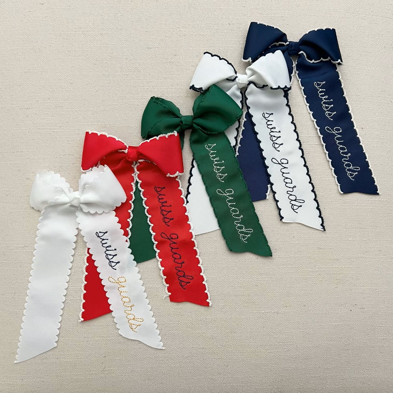 Swiss Guards Moonstitch Clip Hair Bows