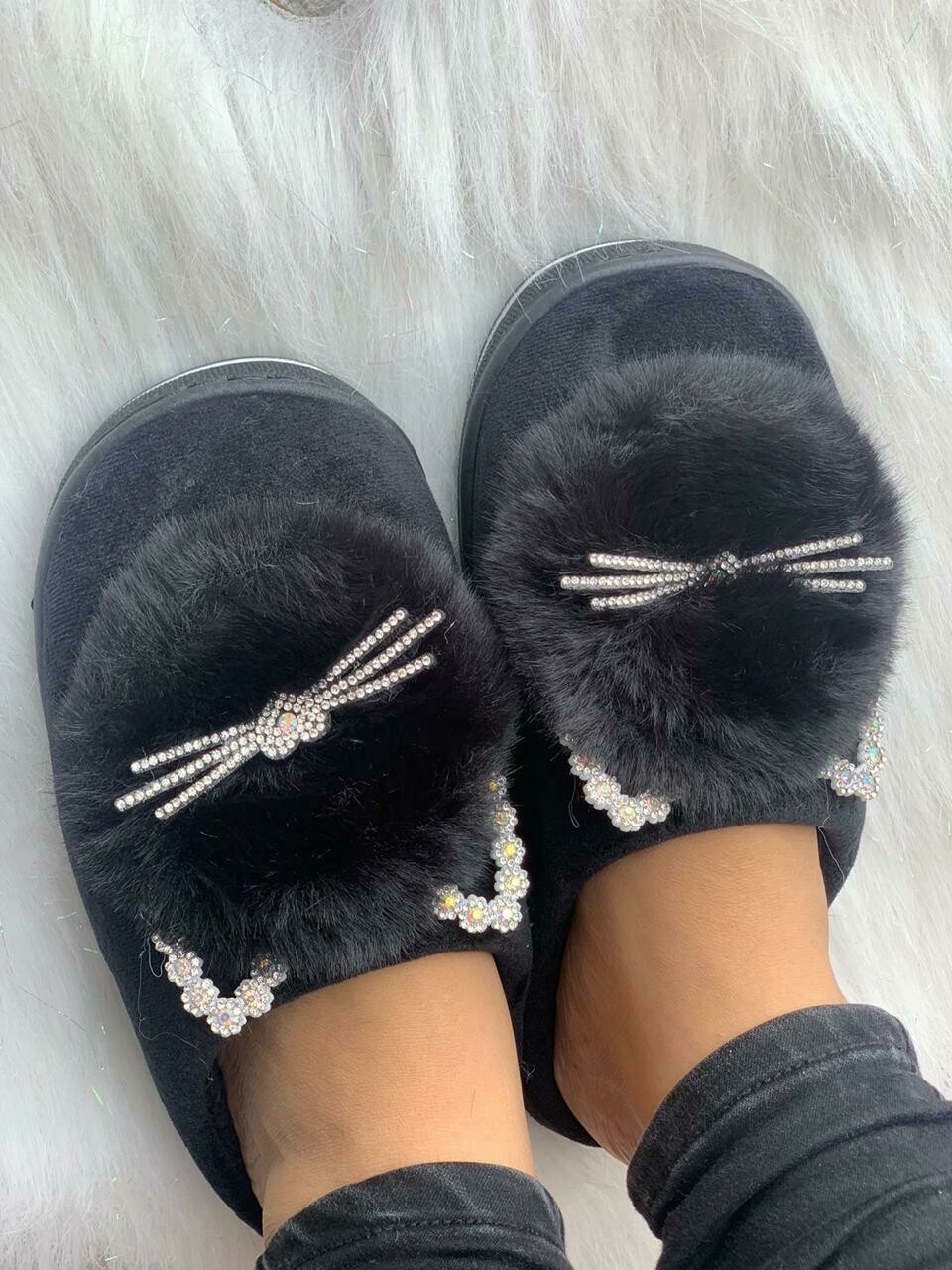 PANTUFLAS GATO BIGOTES
