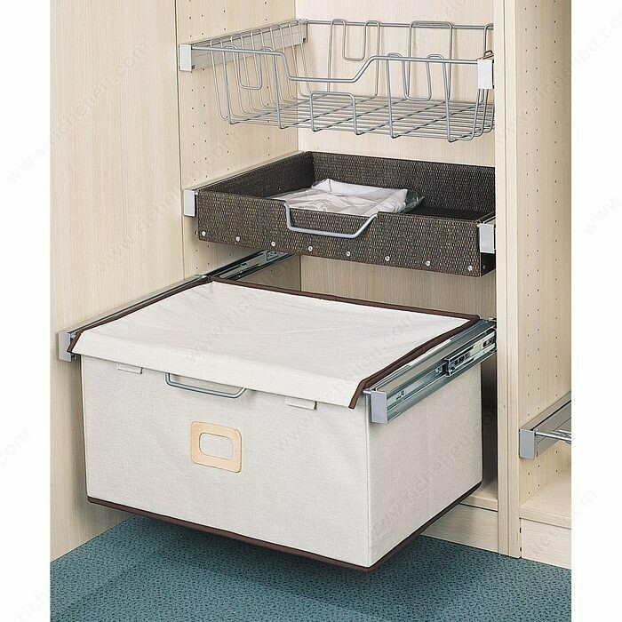 Pull-Out Fabric Basket Slides included.