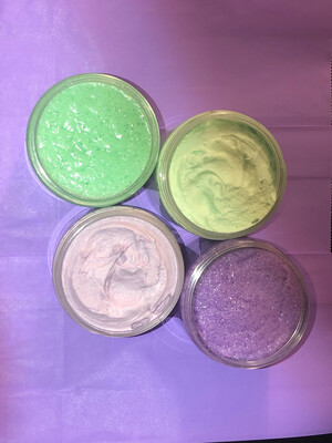  Lavender Whipped Foot Scrub and Butter 4oz $9 8oz $15 Eucalyptus & Peppermint Foot Scrub and Butter 4oz $9 8oz $15