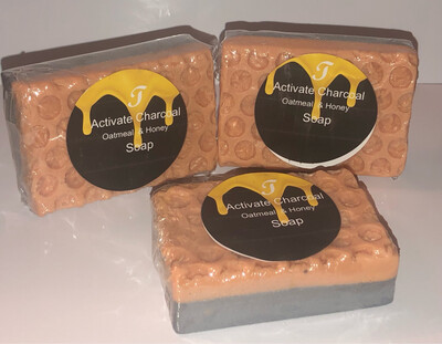 Moisturizing Body Soap Selection Activated Charcoal Oatmeal And Honey Soap / Shea Butter Hibiscus &amp; Rose Soap