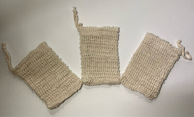 Exfoliating Bag,Soap Mesh Bag with Drawstring,Natural Fiber Soap Pouch for Bath and Shower Use