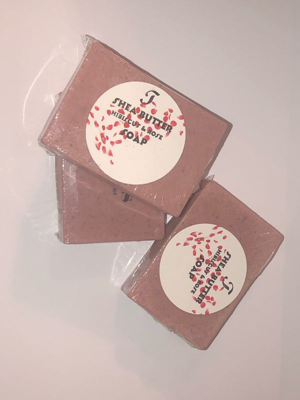 Moisturizing Body Soap Olive Oil/ Shea Butter Hibiscus &amp; Rose Soap