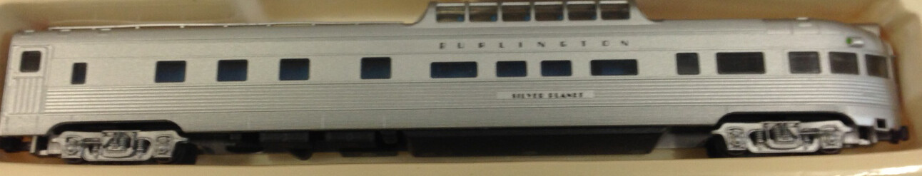 N Scale Con Cor CB&amp;Q Budd Dome / Observation - Burlington