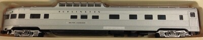 N Scale Con Cor CB&amp;Q Budd Dome / Observation - Burlington Silver