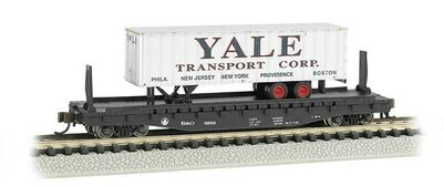 Bachmann &#39;N&#39; 52&#39;6&quot; Flat Car  ACL w/ Yale Trailer