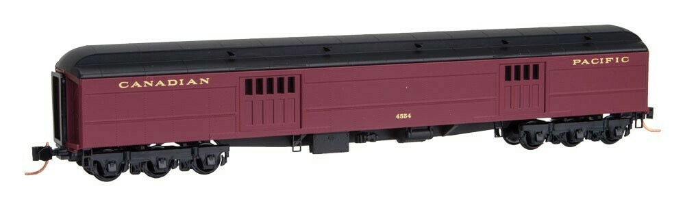 N Scale Express baggage Car - CP Maroon #4555