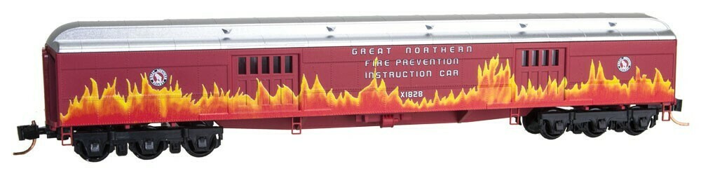 N Scale 70&#39; Exp. Baggage GN &#39;Fire Prevention Instructor Car #X1828
