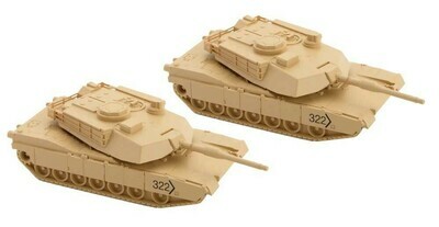 N Scale M1 Abrams Tank - 2 Pack Kit Undecorated