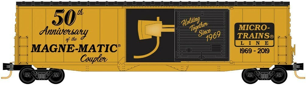 N Scale 50&#39; Boxcar 10&#39; door Micro-Trains Line 50th Anniversary Car