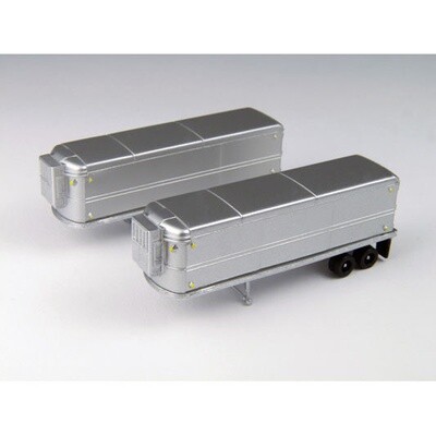 N Scale AeroVan Refrigerated Trailer Set 2 pack - Undecorated