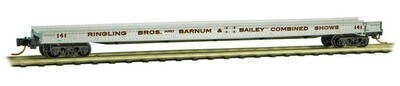 N Scale 70&#39; Warren Flatcar - Ringling Bros and B&amp;B Comb Shows RBBB #141