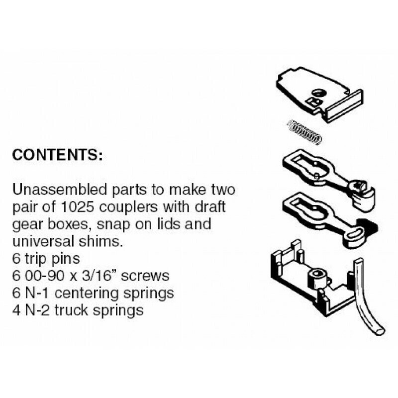 'N' Unassembled RDA Universal Body mount couplers-Brown