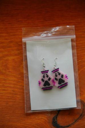 Beaded Animal Image Earrings