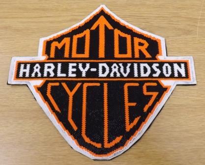 Large Beaded Harley Davidson Patch