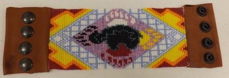 Beaded Bear Wrist Band