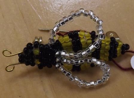 Beaded Bee Pin