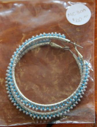Beaded Hoop Earrings