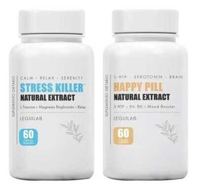 TRIPTOFANO 5Htp + Vitamina B6 HAPPY PILL Serotonina ×60cap.