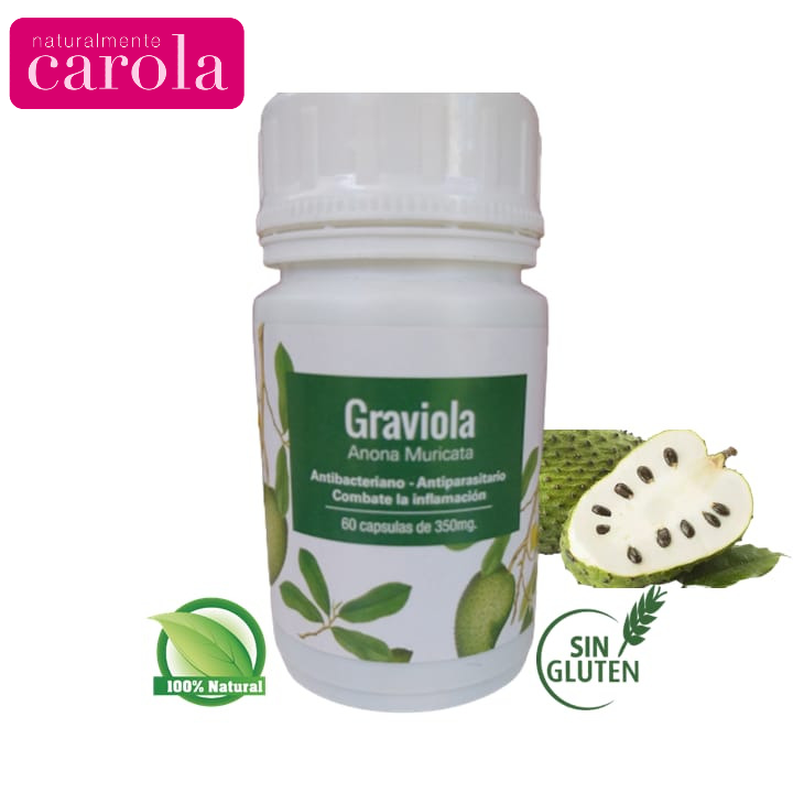 GRAVIOLA. Anona Muricata 100% Natural 60Cap de 350mg.
