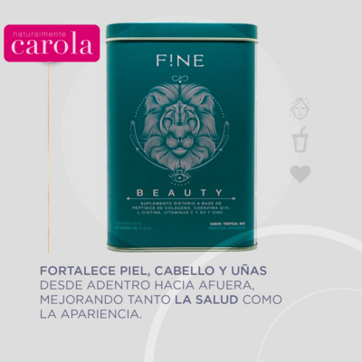 COLAGENO HIDROLIZADO FiNE BEAUTY + vitaminas, zinc y coenzima Q10