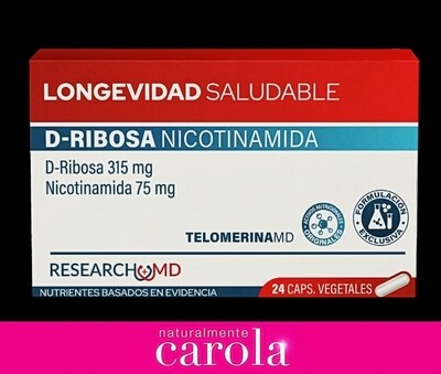 NAD + D-RIBOSA NICOTINAMIDA 315mg/75mg cápsulas x 24