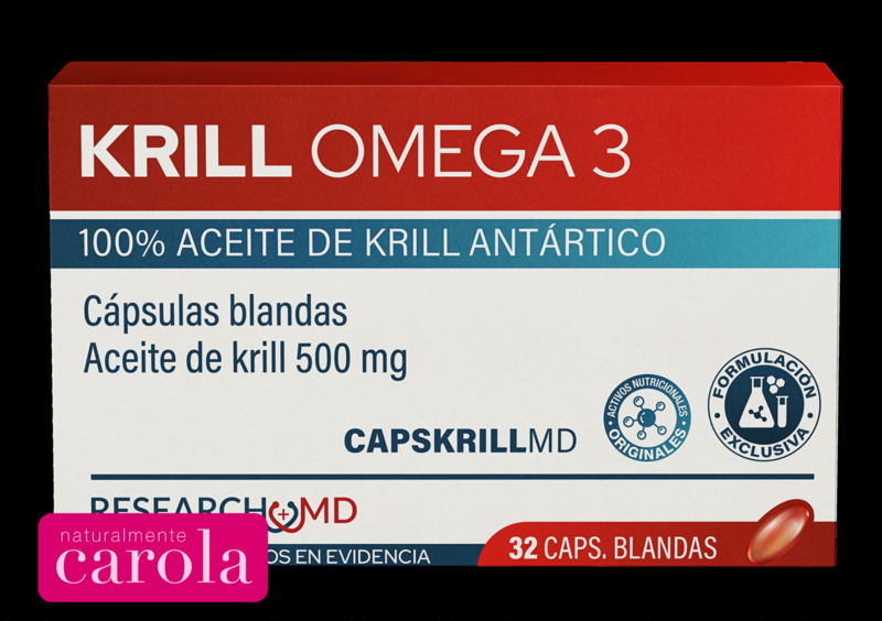 ACEITE DE KRILL ANTARTICO OMEGA 3 PURO 500mg. 32capsulas