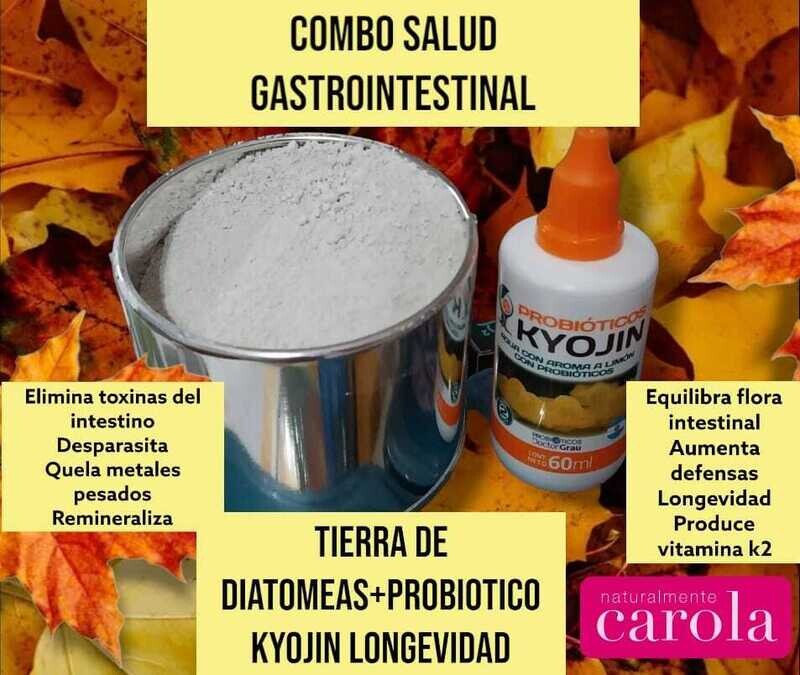 COMBO TIERRA DIATOMEAS 100gr. + PROBIÓTICOS KYOJIN 60ml
