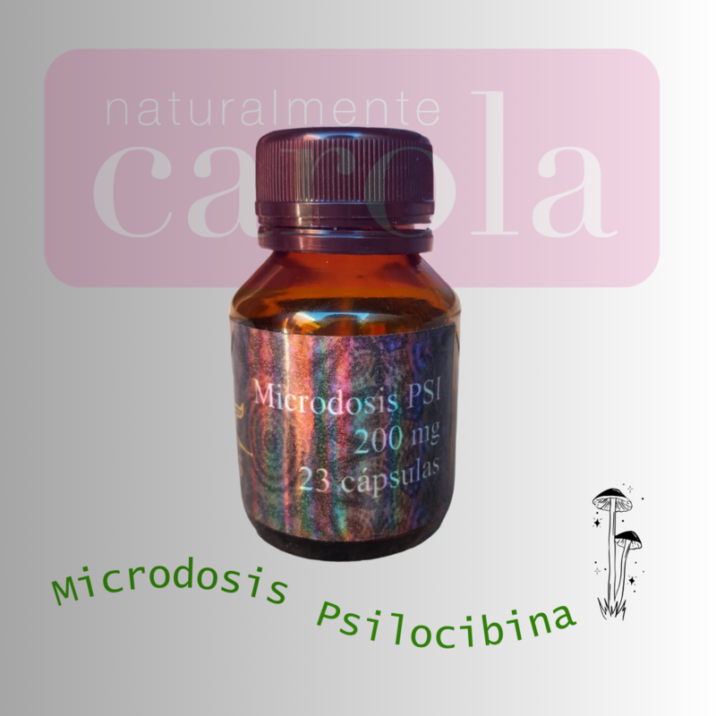 MICRODOSIS HONGO  200mg cápsulas. Rinde un mes meses.