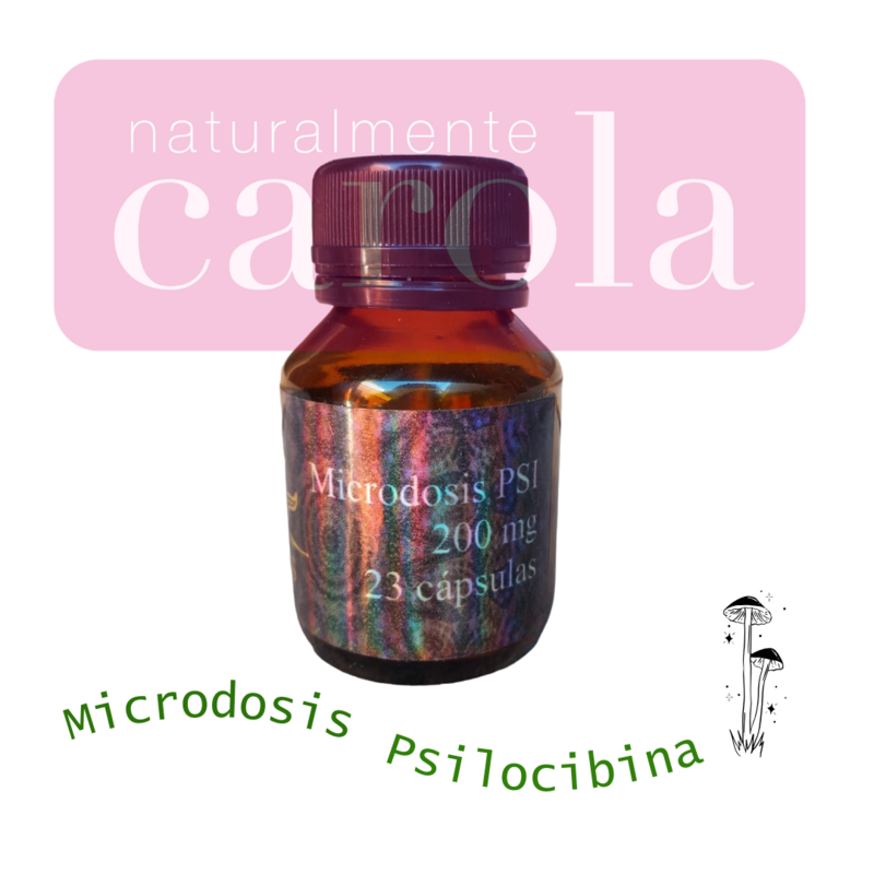 MICRODOSIS HONGO  200mg cápsulas. Rinde dos meses.