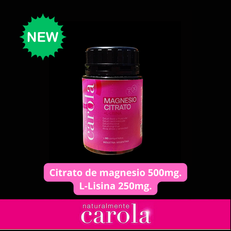 MAGNESIO CITRATO 500mg + L-LISINA 250mg x60comp.