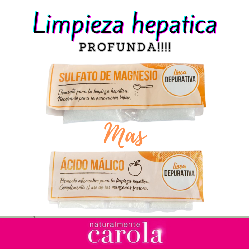 LIMPIEZA HEPATICA PROFUNDA: ACIDO MÁLICO + SULFATO DE MAGNESIO