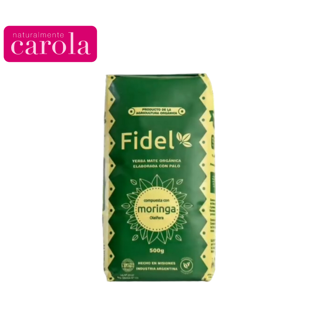 YERBA MATE ORGANICA CON MORINGA 500gr.