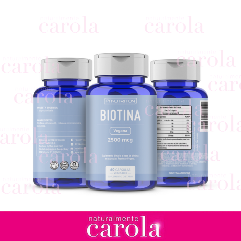 BIOTINA 2500mcg x60caps. Veg.
